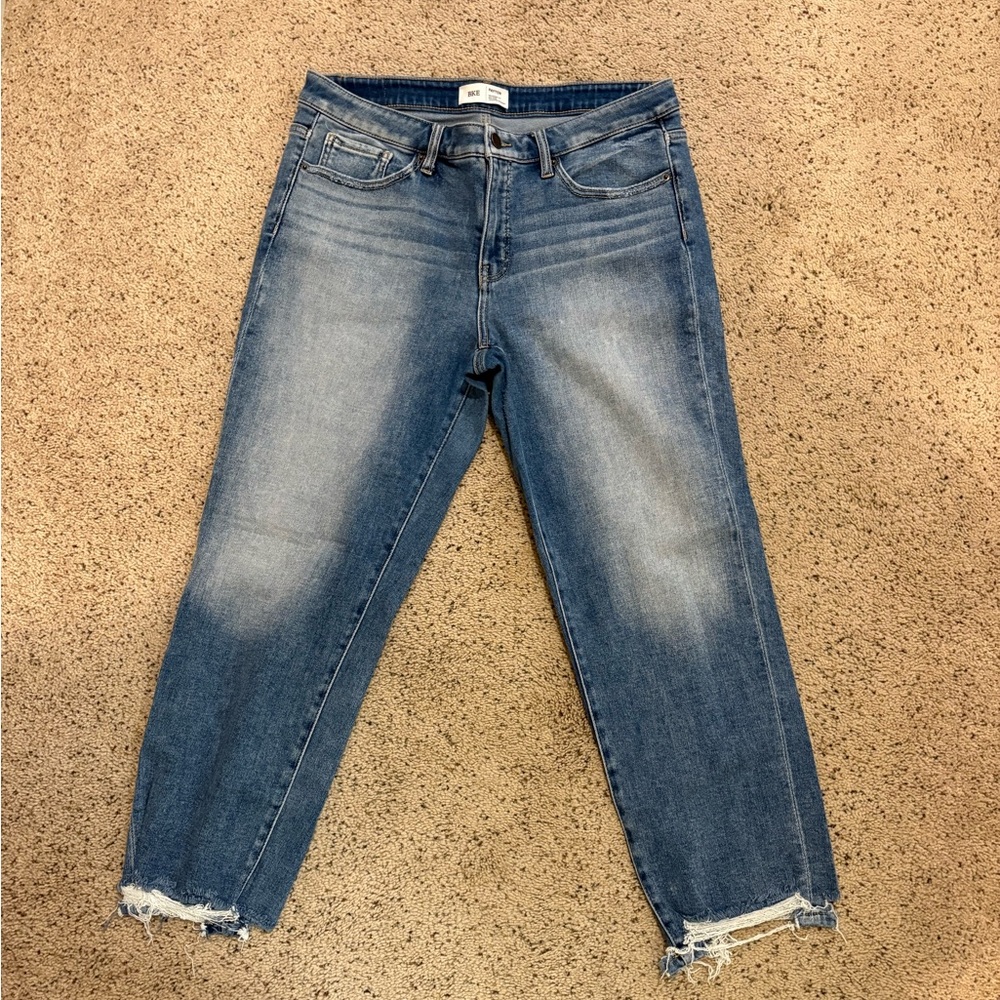 BKE Payton Distressed Blue Ankle Jeans